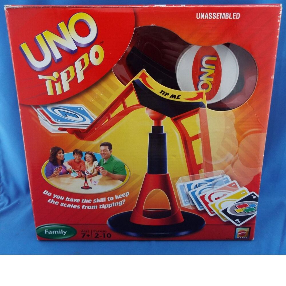 UNO Tippo Game of Skill Mattel Discontinued 2009 Complete Parts - No Manual
